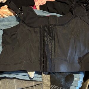 Black Front Closure Sports Bra compression Bra